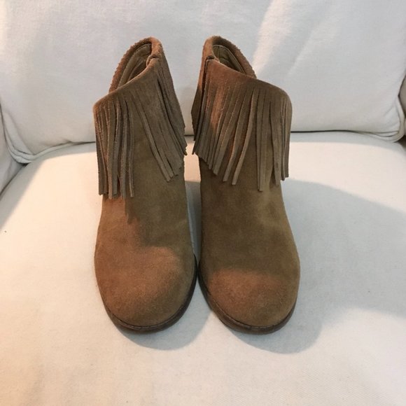 Lucky Brand Yachin Leather Fringe Boots - Picture 2 of 9